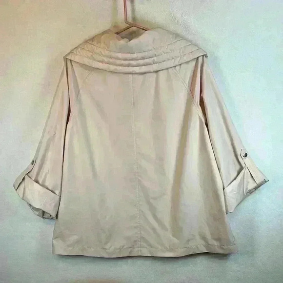 J. Jill FIT Windbreaker Blush Women’s Medium Oversized Snap Front Pockets - Picture 2 of 7